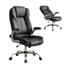 Artiss Executive Office Chair Leather Tilt Black-1