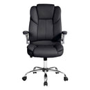 Artiss Executive Office Chair Leather Tilt Black-3