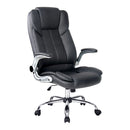 Artiss Executive Office Chair Leather Tilt Black-1