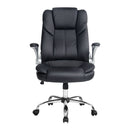 Artiss Executive Office Chair Leather Tilt Black-3