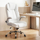 Artiss Executive Office Chair Leather Tilt White-11