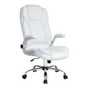 Artiss Executive Office Chair Leather Tilt White-1