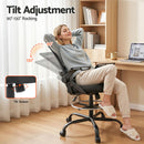 Artiss Office Chair Drafting Stool Mesh Chairs Black-5
