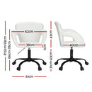 Artiss Office Chair Mid Back White-2
