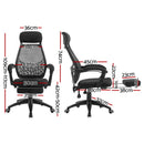 Artiss Mesh Office Chair Recliner Black-2
