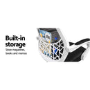 Artiss Mesh Office Chair Recliner Black White-6