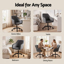 Artiss Office Chair Velvet Seat Dark Grey-7