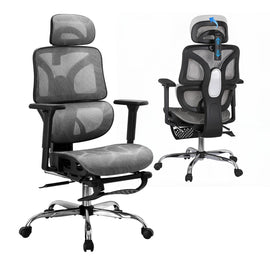Artiss Ergonomic Office Chair Footrest Grey
