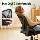 Artiss Mesh Office Chair Mid Back Black-6