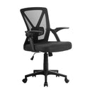 Artiss Mesh Office Chair Mid Back Black-1