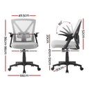 Artiss Mesh Office Chair Mid Back Grey-2