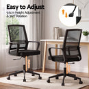Artiss Mesh Office Chair Mid Back Black-5
