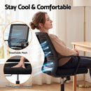 Artiss Mesh Office Chair Mid Back Black-6