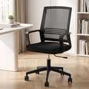 Artiss Mesh Office Chair Mid Back Black-10