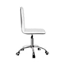 Artiss Office Chair Conference Chairs PU Leather Low Back White-4