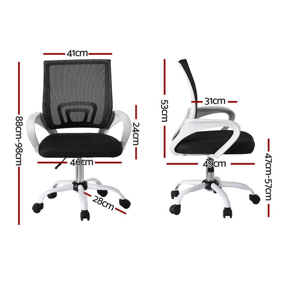 Artiss 2x Office Chair Mesh Computer Gaming Desk Chairs Work Study Mid Back