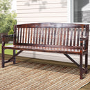 Gardeon 5FT Outdoor Garden Bench Wooden 3 Seat Chair Patio Furniture Charcoal-8