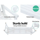 Gardeon 5FT Outdoor Garden Bench Wooden 3 Seat Chair Patio Furniture White-4