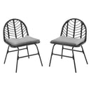 Gardeon 2x Outdoor Chairs Dining Chair Lounge Wicker Patio Furniture Black-3