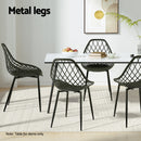 Gardeon 4PC Outdoor Dining Chairs PP Lounge Chair Patio Garden Furniture Black-6