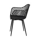Gardeon 4PC Outdoor Dining Chairs PP Lounge Chair Patio Furniture Garden Black-4