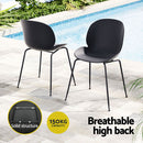 Gardeon 4PC Outdoor Dining Chairs Lounge Chair Patio Garden Furniture Black-6