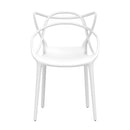 Gardeon 4PC Outdoor Dining Chairs PP Portable Stackable Chair Patio Furniture White-3