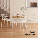 Gardeon 4PC Outdoor Dining Chairs PP Portable Stackable Chair Patio Furniture White-7