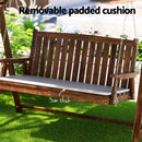 Gardeon Wooden Swing Chair Garden Bench Canopy 3 Seater Outdoor Furniture-6