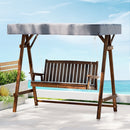 Gardeon Wooden Swing Chair Garden Bench Canopy 3 Seater Outdoor Furniture-8