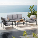 Gardeon 5 Seater Outdoor Sofa Set 4PCS Table Chair Garden Bench Patio Furniture-1