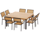 Gardeon Outdoor Dining Set 9 Piece Wooden Table Chairs Setting-1