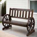 Gardeon Outdoor Garden Bench Wooden 2 Seater Wagon Chair Patio Furniture Brown-8