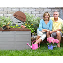 Gardeon Outdoor Storage Box 290L Lockable Organiser Garden Deck Shed Tool Brown-6