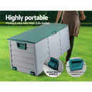 Gardeon Outdoor Storage Box 290L Lockable Organiser Garden Deck Shed Tool Green-7