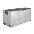 Gardeon Outdoor Storage Box 290L Lockable Organiser Garden Deck Shed Tool Grey-4