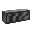 Gardeon Outdoor Storage Box 390L Container Lockable Garden Bench Shed Tools Toy All Black-4