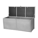 Gardeon Outdoor Storage Box 390L Container Lockable Garden Bench Tools Toy Shed Black-1