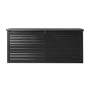 Gardeon Outdoor Storage Box 490L Container Lockable Garden Bench Shed Tools Toy All Black-3
