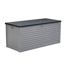 Gardeon Outdoor Storage Box 490L Container Lockable Garden Bench Tools Toy Shed Black-4