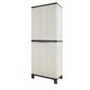 Gardeon Outdoor Storage Cabinet Box 173cm Lockable Cupboard Sheds Garage Adjustable Beige-3
