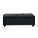 Artiss Storage Ottoman Blanket Box 97cm Linen Charcoal-3