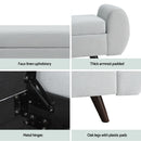 Artiss Storage Ottoman Blanket Box Armrest 140cm Grey-6