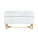 Artiss Storage Ottoman Blanket Box Criss-cross Linen White-3