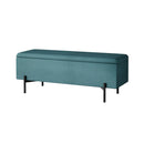 Artiss Storage Ottoman Blanket Box 140cm Velvet Green-1