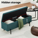 Artiss Storage Ottoman Blanket Box 140cm Velvet Green-5