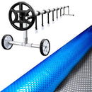 Aquabuddy Pool Cover 500 Micron 6.5x3m Silver Swimming Pool Solar Blanket 4m Roller-1