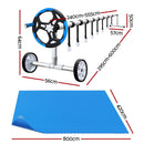 Aqua Buddy Pool Cover 8x4.2m 400 Micron Swimming Pool Solar Blanket 5.5m Roller Blue-2