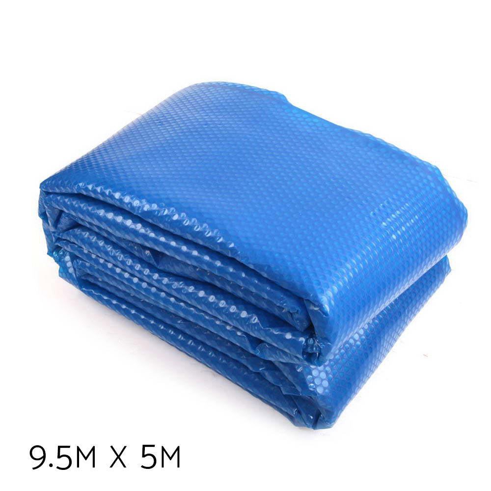 Aqua Buddy Pool Cover 9.5x5m 400 Micron Swimming Pool Solar Blanket Blue Silver - 0