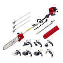 Giantz 4 Stroke Pole Chainsaw Petrol Hedge Trimmer Tree Pruner 12'' 9 In 1-1